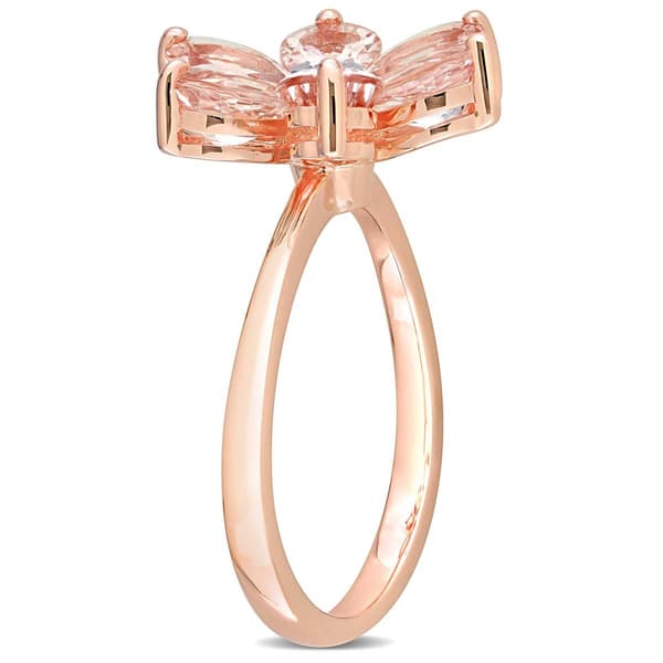 Gemstone Classics™ 10kt. Rose Gold Diamond Floral Ring