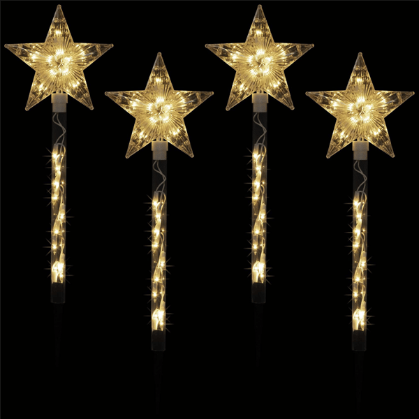 Northlight 4ct. Lighted Star Outdoor Pathway Markers