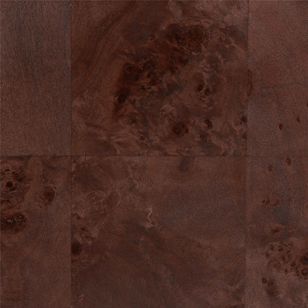 bali & pari Kayla Dark Walnut Brown Real Burl Wood Nightstand