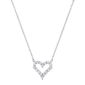 Saffron 0.5ctw. Moissanite Diamond Open Heart Pendant Necklace - image 1