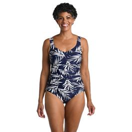Womens Maxine Gold Leaf Over The Shoulder One Piece Swimsuit