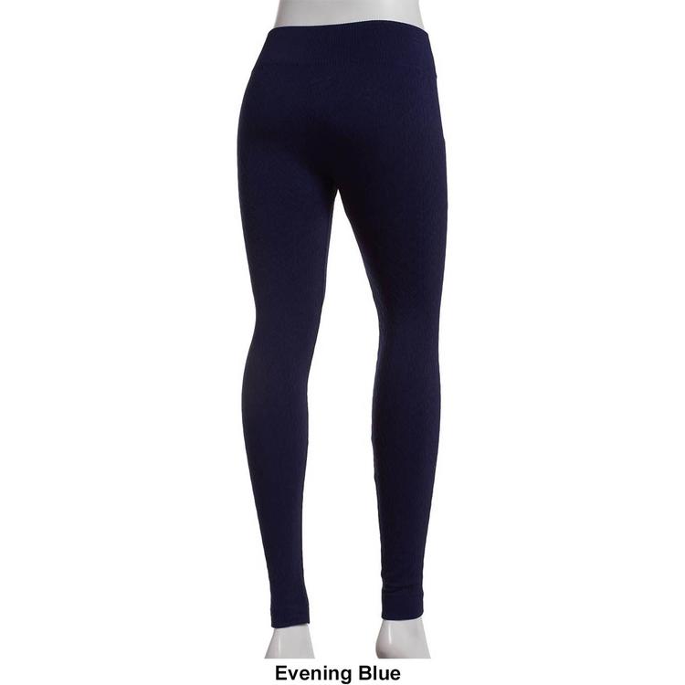 Womens Runway Ready Fleeced Lined Textured Zigzag Leggings