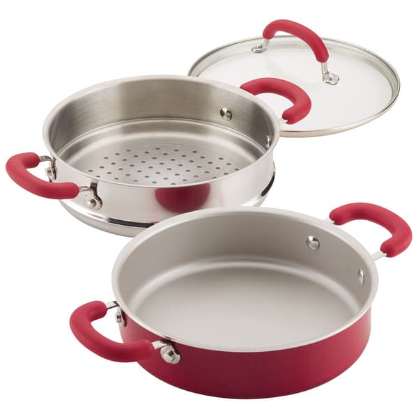Rachael Ray Create Delicious Aluminum Nonstick 3pc. Steam Set