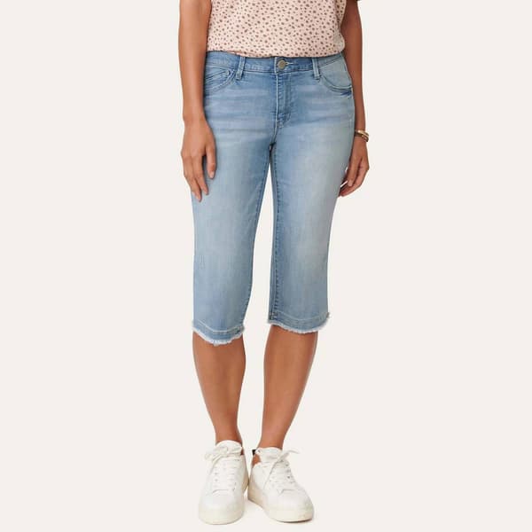 Petite Democracy Absolution&#40;R&#41; Fray Hem Skimmer Capri Jeans