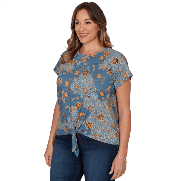 Plus Size Skye’s the Limit Key Items Cap Sleeve Floral Blouse