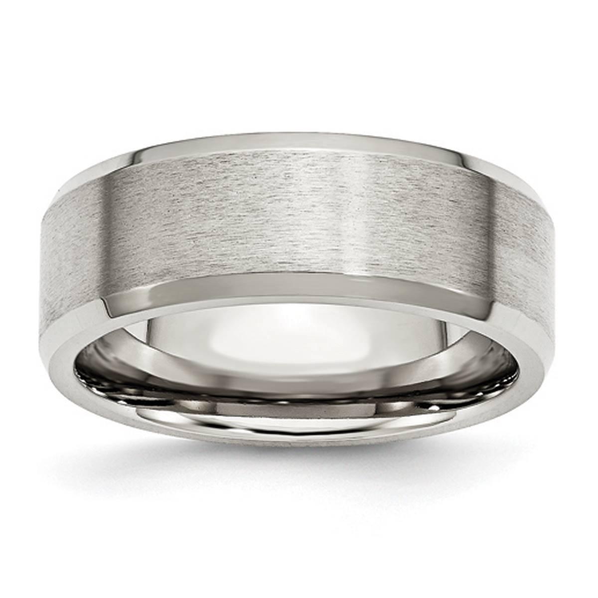 Mens Gentlemen's Classics(tm) Flat Beveled Edge & Polished Band