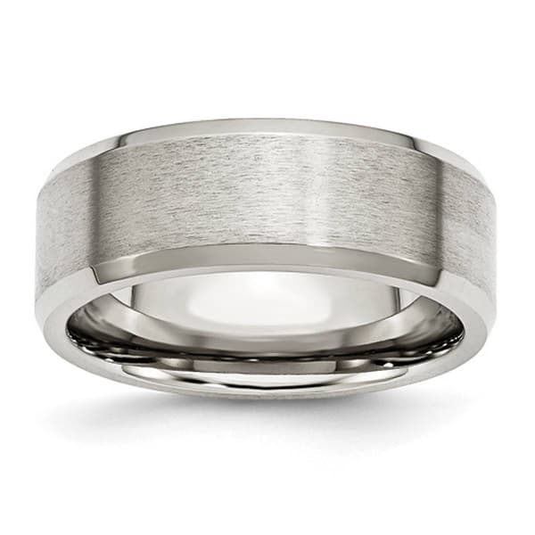 Mens Gentlemen's Classics&#40;tm&#41; Flat Beveled Edge & Polished Band - image 