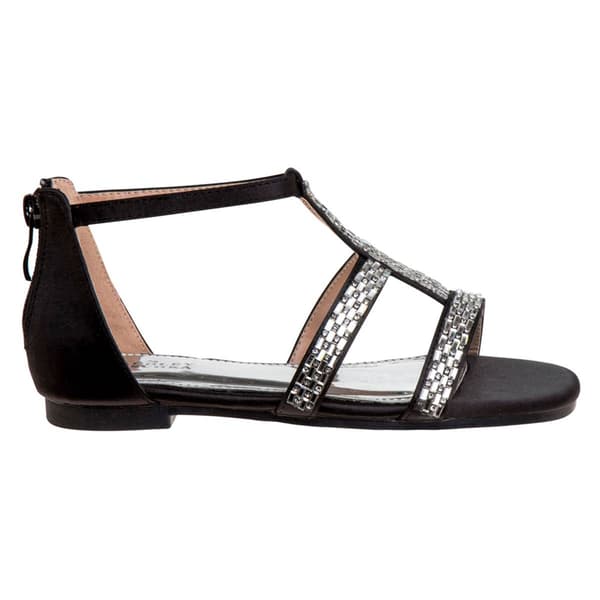 Big Girls Badgley Mischka Flat Rhinestone Dress Sandals