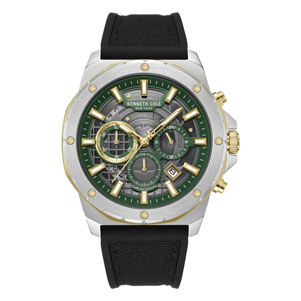 Mens Kenneth Cole New York® Chronograph Black Watch-KCWGO0087603 - image 