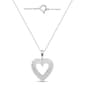Nova Star(R) 1ctw. Lab Grown Diamond Three Row Heart Pendant - image 1