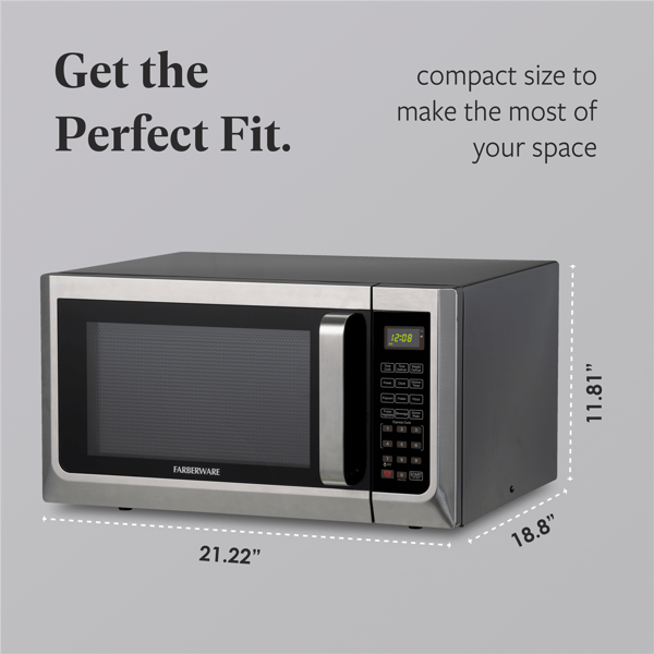 Farberware® 1.3 cu. ft. Microwave Oven with LED Light/SENSOR