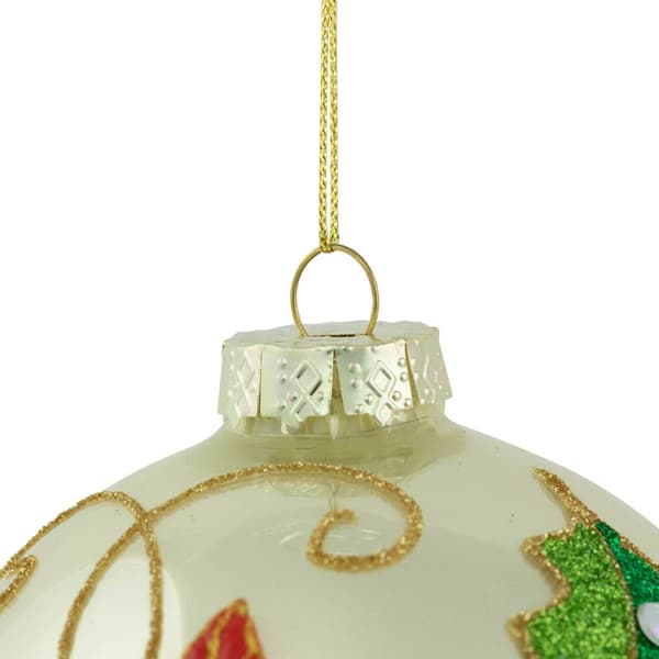 Northlight Seasonal 4in. Glittered Poinsettia Christmas Ornament