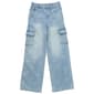 Girls (7-14) YMI(R) Bow Cargo Wide Leg High Rise Jeans - image 1