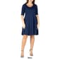Plus Size 24/7 Comfort Apparel Elbow Sleeve A-Line Dress - image 5
