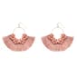 Ashley Cooper(tm) Pink Gold Flower Fringe Drop Earrings - image 1