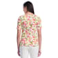 Womens Rafaella® Short Sleeve Petal Dance Pom Trim Blouse - image 2
