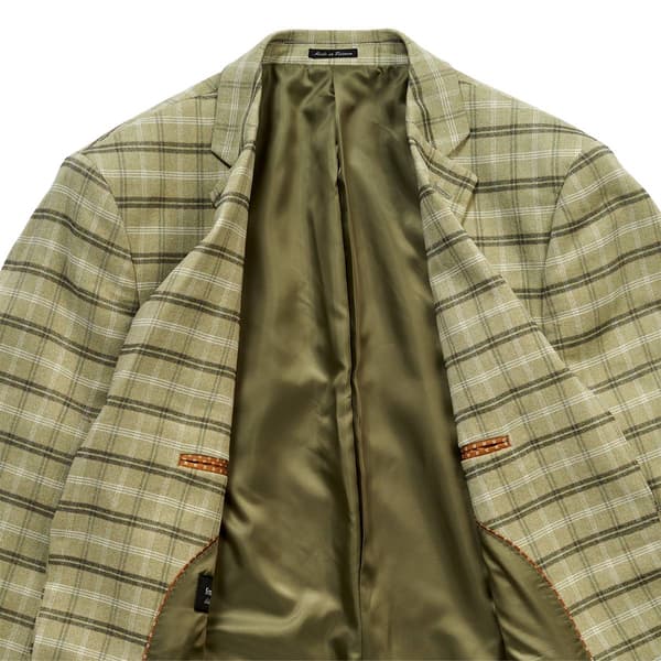 Mens Steve Harvey Plaid Suit Jacket - Green