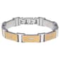 Mens Lynx Stainless Steel Textured Bracelet - image 1