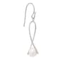 Athra Sterling Silver & Pearl Twisted Drop Earrings - image 2