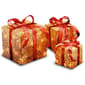 National Tree 3pc. Pre-Lit Glittered Gold Gift Box Set - image 1
