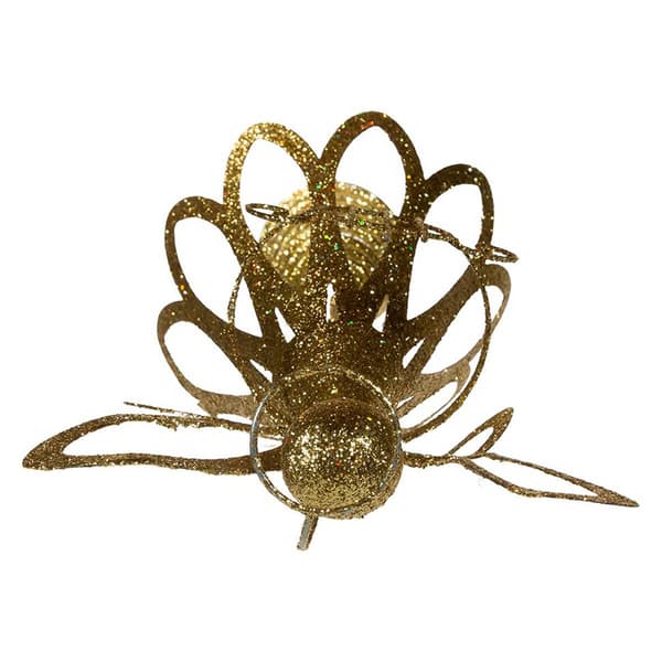 Kurt Adler 12in. Gold Glitter Metal Angel Treetop