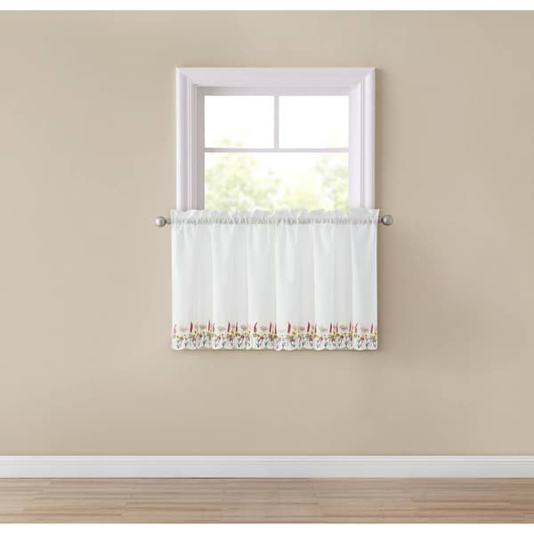 Meadow Embroidered Tier Curtains