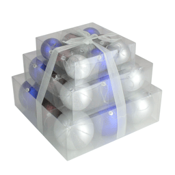 CMI 27ct Blue & Brown Shatterproof Matte Christmas Ball Ornaments