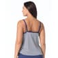 Plus Size Beach House Yacht Club Stripe Tankini Swim Top - image 2
