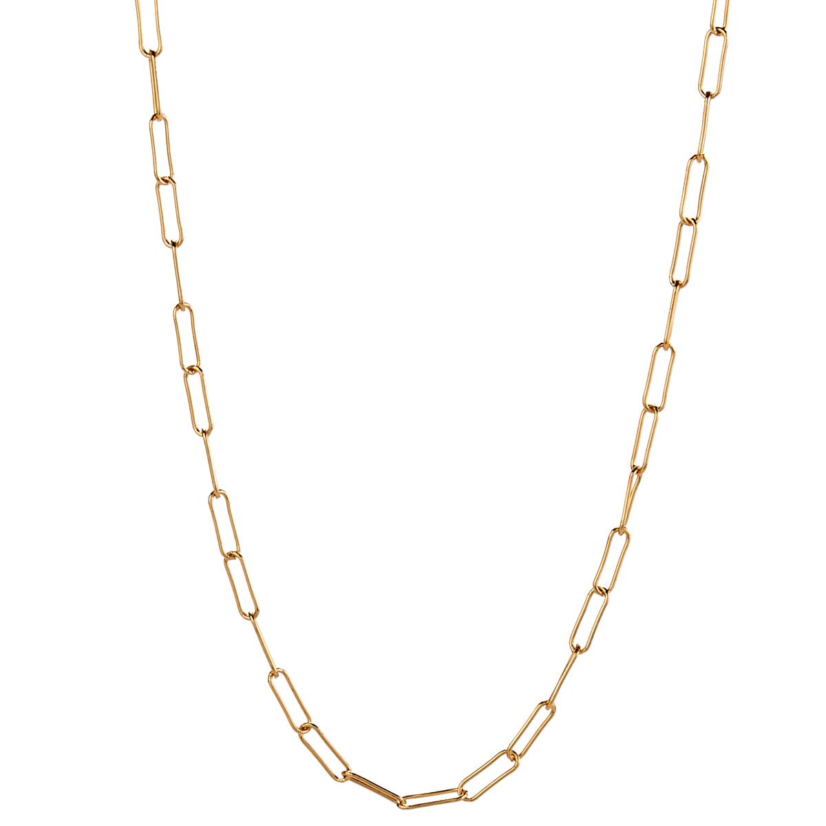 Design Collection Gold Plated Paper Clip Necklace