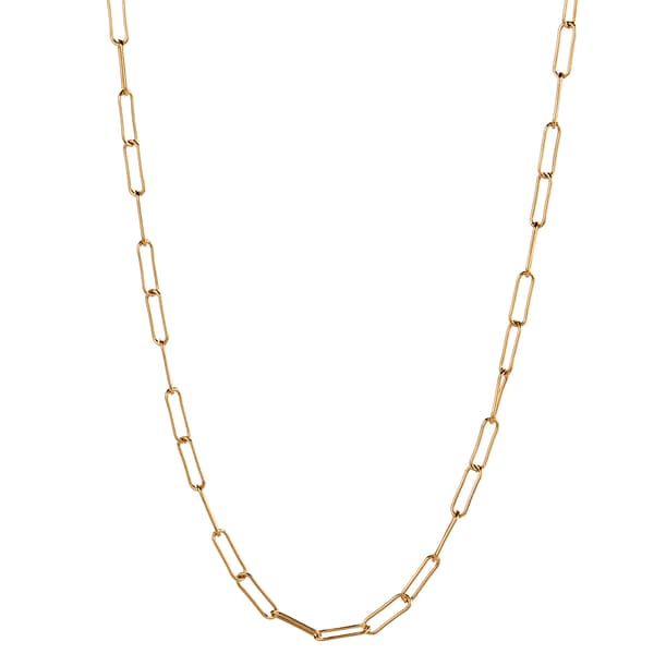 Design Collection Gold Plated Paper Clip Necklace - image 