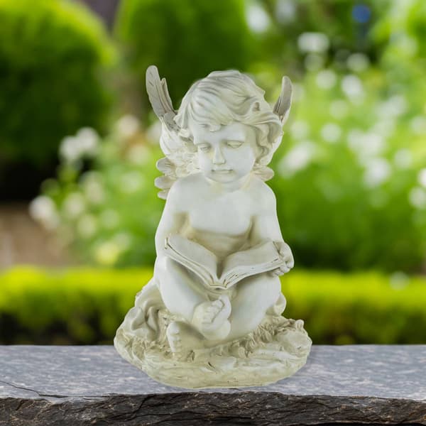 Northlight Seasonal Cherub Angel w/ Book Garden Statue