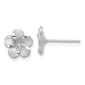 Gold Classics(tm) White Gold Diamond Cut Plumeria Earrings - image 1