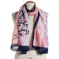 Womens Renshun Side Floral Oblong Silk Scarf - image 2