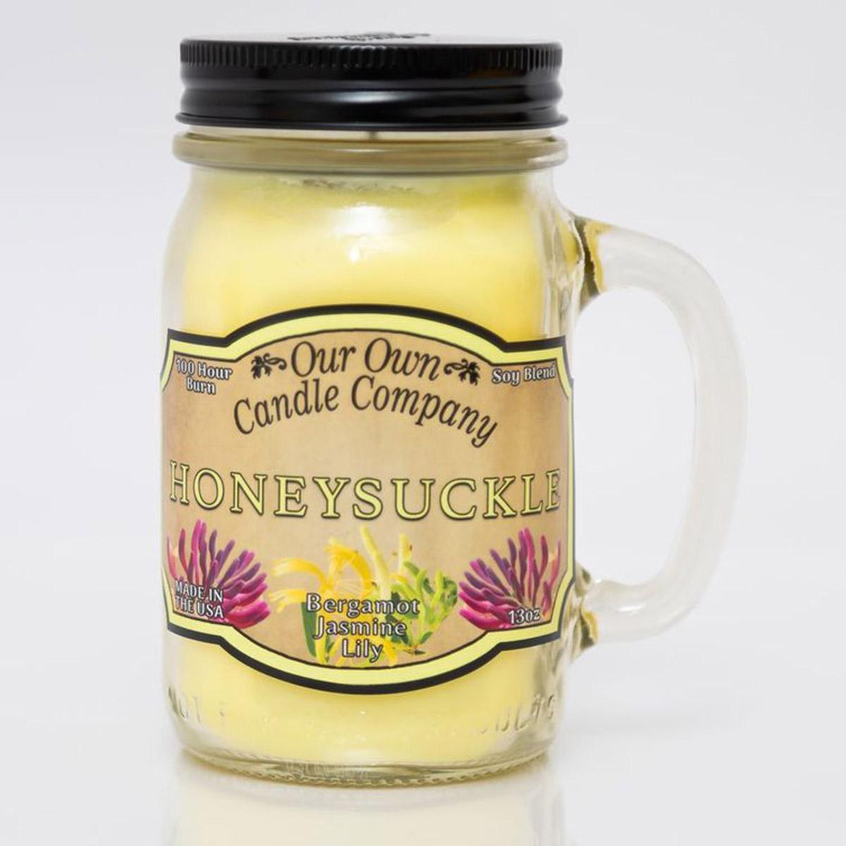 Large Honeysuckle 13oz. Mason Jar Candle