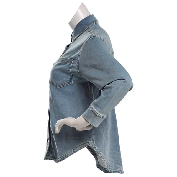 Juniors Indigo Rein Knit Denim Jacket