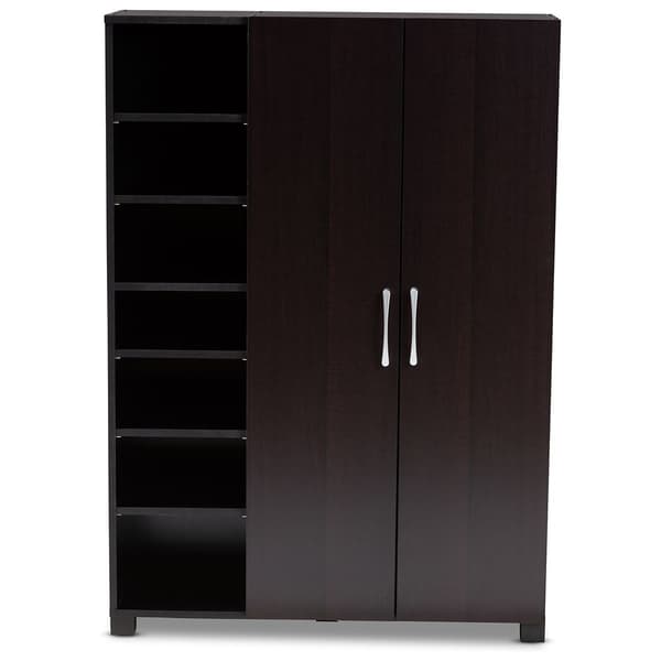 Baxton Studio Marine Entryway Shoe Storage Cabinet w/ Shelves