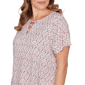Plus Size Emaline Key Items Short Sleeve Medallion Lace Neck Tee - image 5