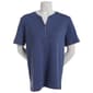 Petite Hasting & Smith Short Sleeve Solid Henley Tee - image 2