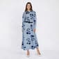 Womens Harlow & Rose Long Sleeve Floral Stripe Poplin Shirtdress - image 1