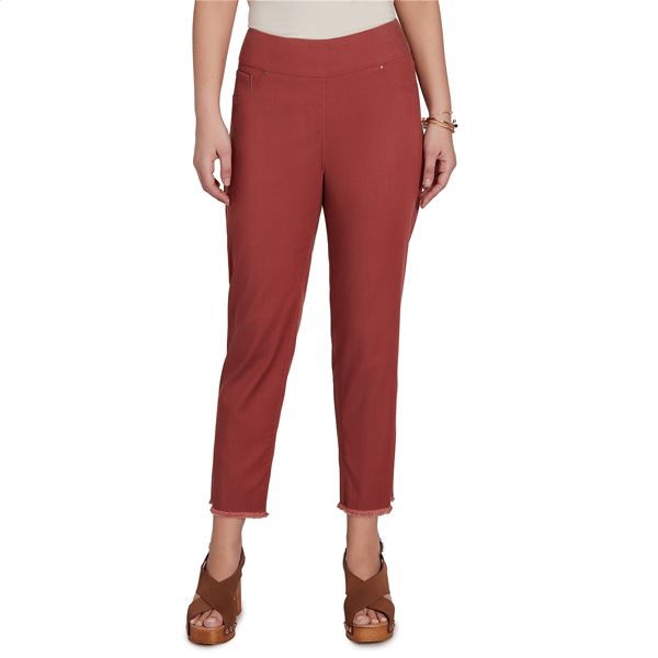 Petite Ruby Rd. Seasonal Key Items Fringe Hem Pull On Tencel(Tm) - image 