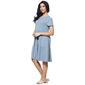 Petite Architect&#174; Short Sleeve Solid Tiered Fit & Flare Dress - image 4