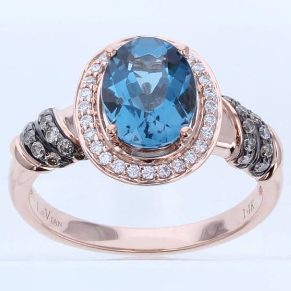 Le Vian(R) Deep Sea Blue Topaz(tm) Diamond Ring - image 