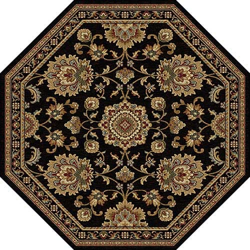 Tayse Sensation Charlotte Octagonal Area Rug-Black - image 