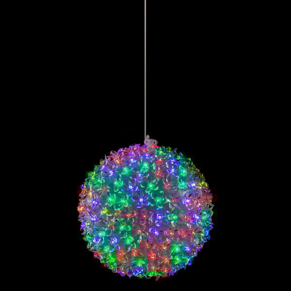 Alpine Multicolor LED Twinkling Sphere Christmas Ornament