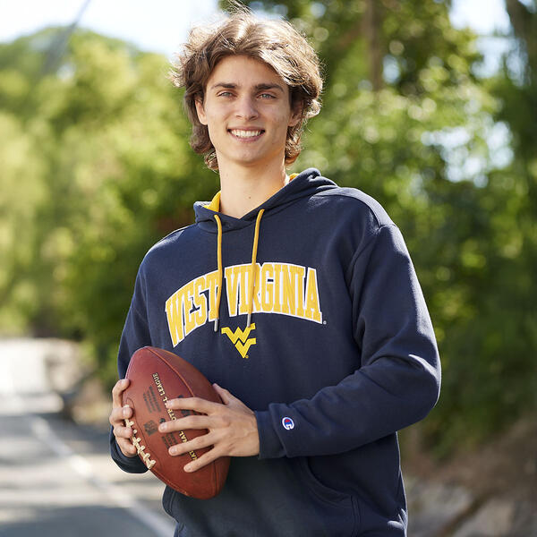 Mens Champion&#40;R&#41; University of West Virginia Pullover Hoodie - image 