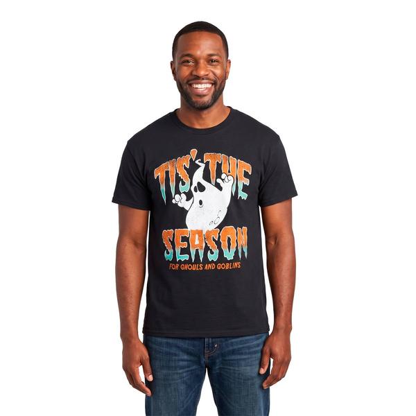Young Mens Tis'' the Halloween Short Sleeve Graphic Tee - image 