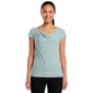 Womens Kasper Cap Sleeve Cowl Neck Solid Blouse - image 1