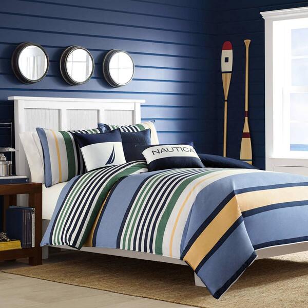 Nautica Dover Blue Comforter Sham Set - image 