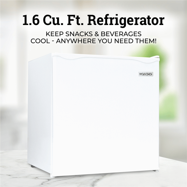 Igloo 1.6 cu. ft. Single Door Refrigerator with Freezer