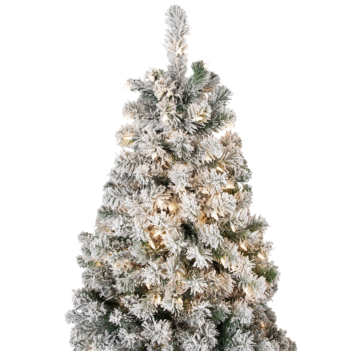 Northlight 4.5ft. Pre-Lit Flocked Winema Pine Christmas Tree